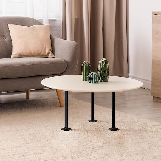 NEX™ Black Industrial Pipe Metal Table Legs, 4ct.